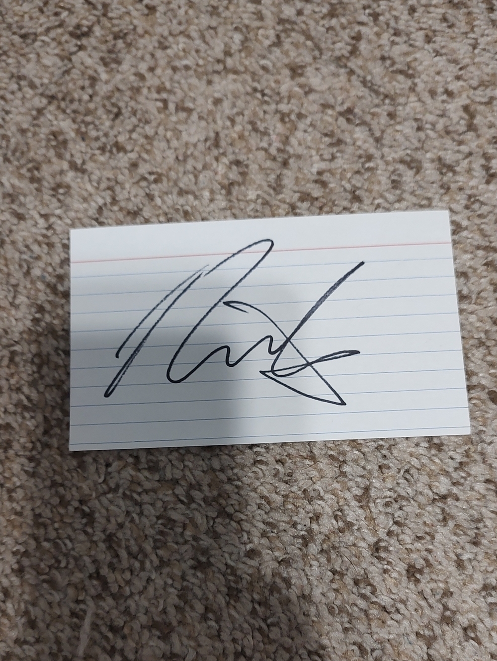 Nick Jonas Signed Index Card